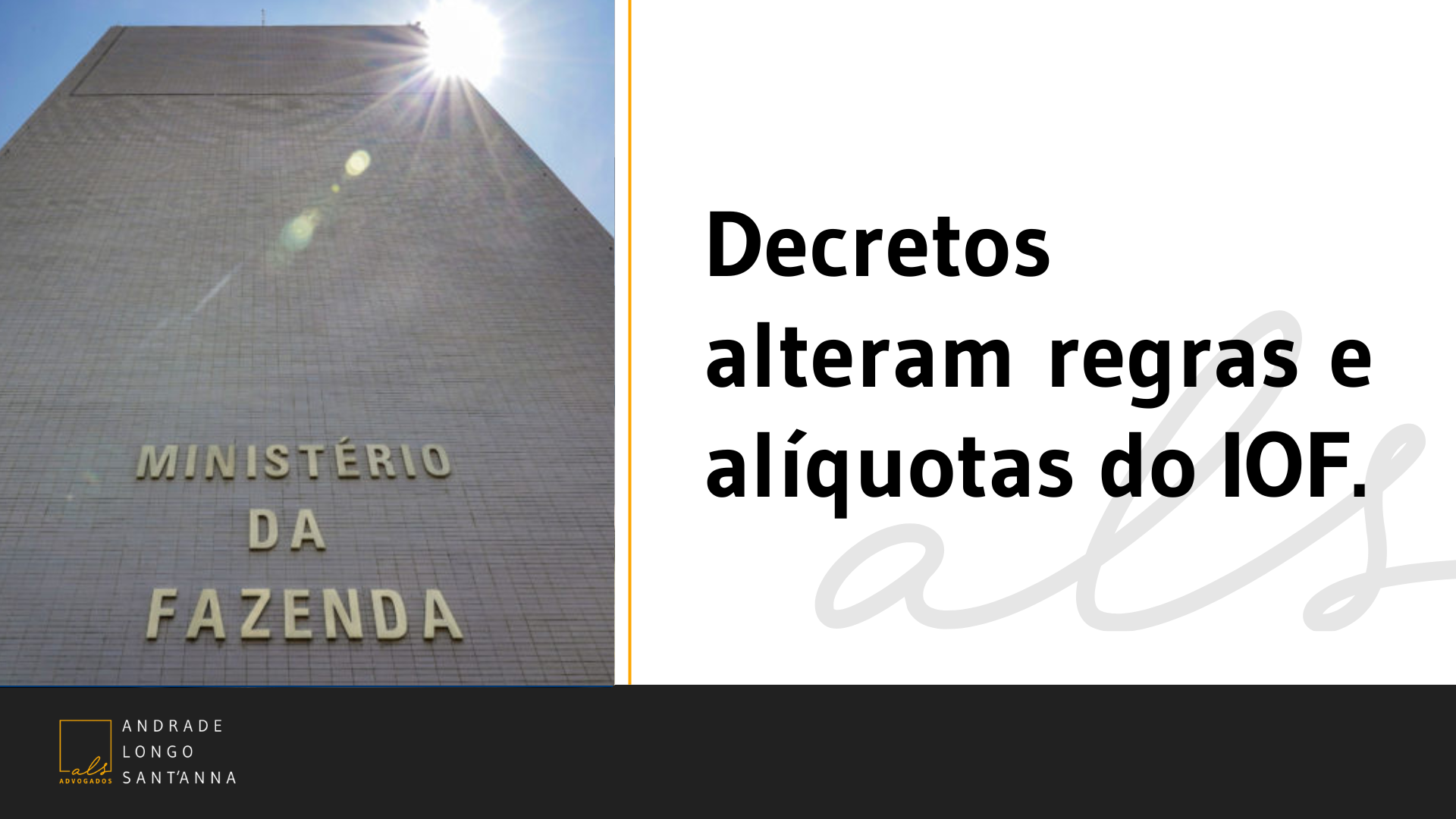 Decretos alteram regras e alíquotas do IOF.