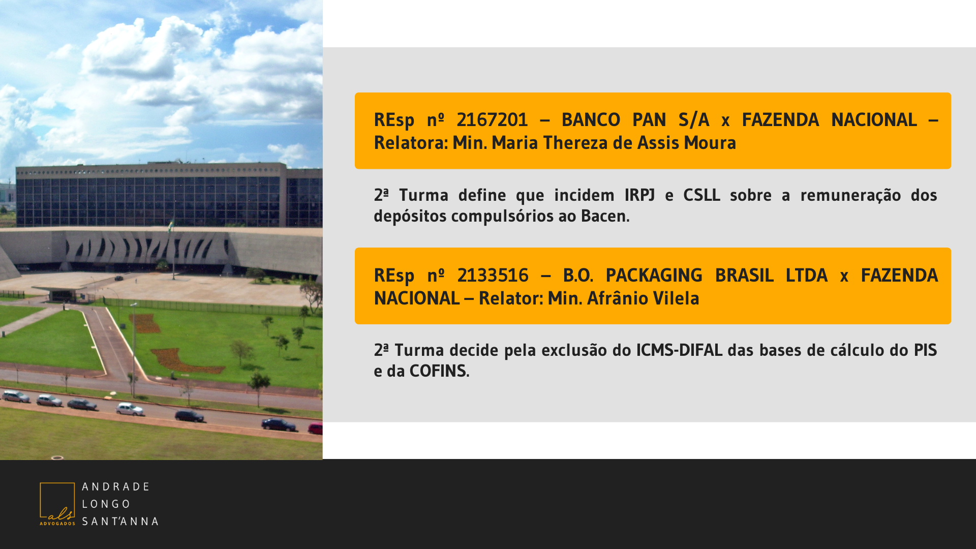 STJ: 2ª Turma define que incidem IRPJ e CSLL sobre a remuneração dos depósitos compulsórios ao Bacen.