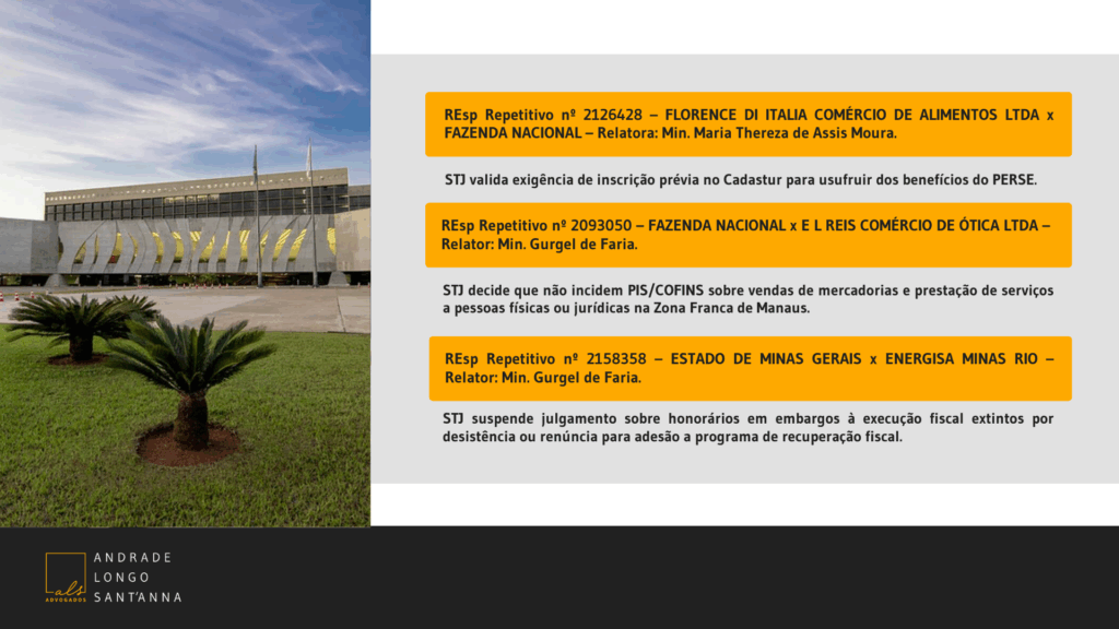 STJ valida exigência de inscrição prévia no Cadastur para usufruir dos benefícios do PERSE.