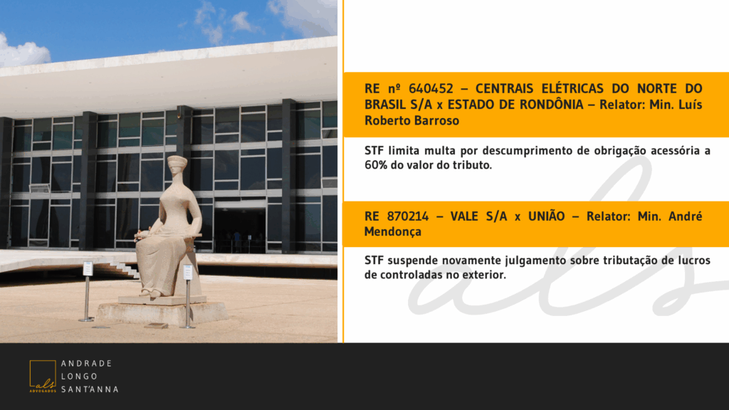 STF limita multa por descumprimento de obrigação acessória a 60% do valor do tributo.