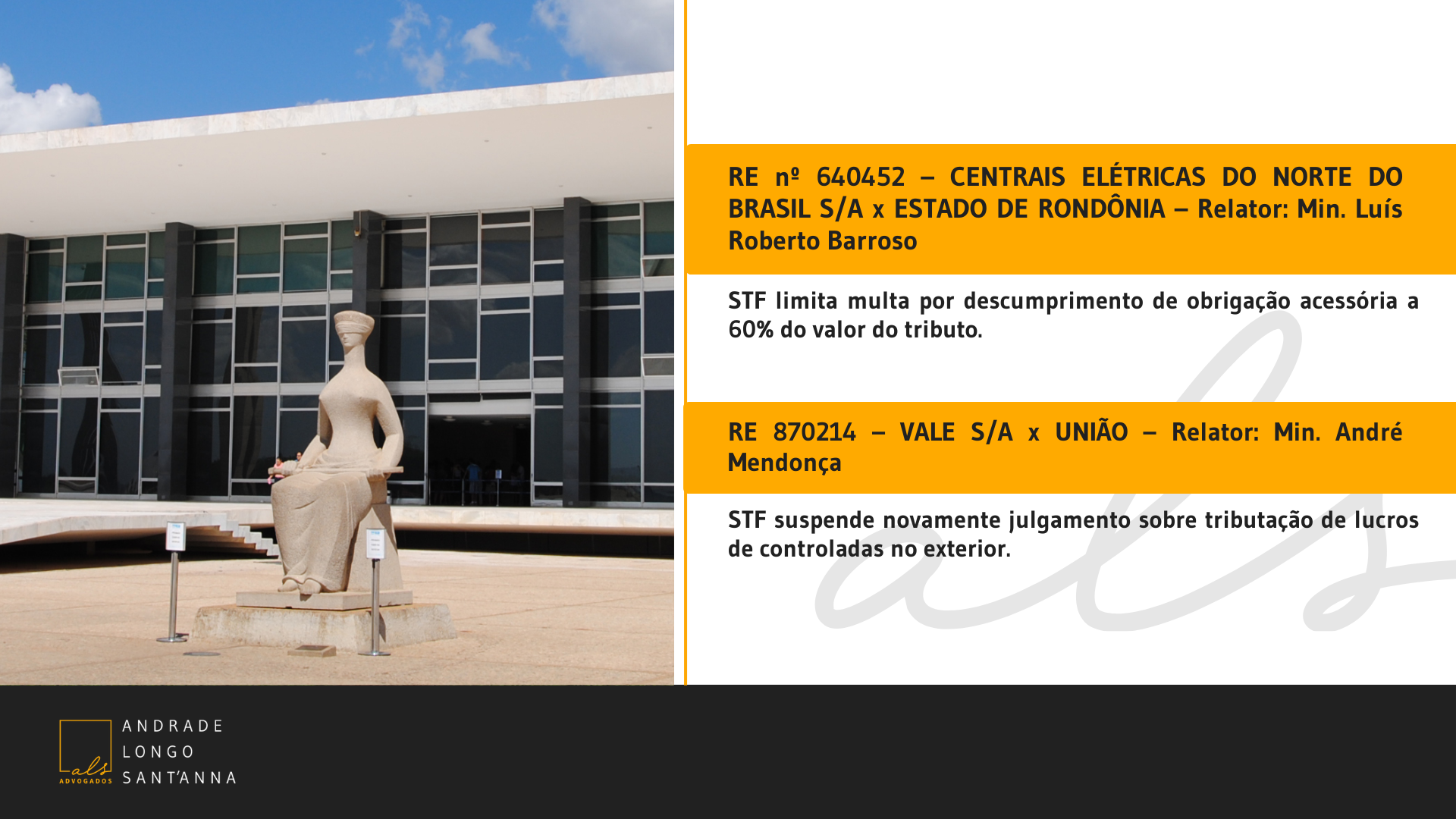 STF limita multa por descumprimento de obrigação acessória a 60% do valor do tributo.