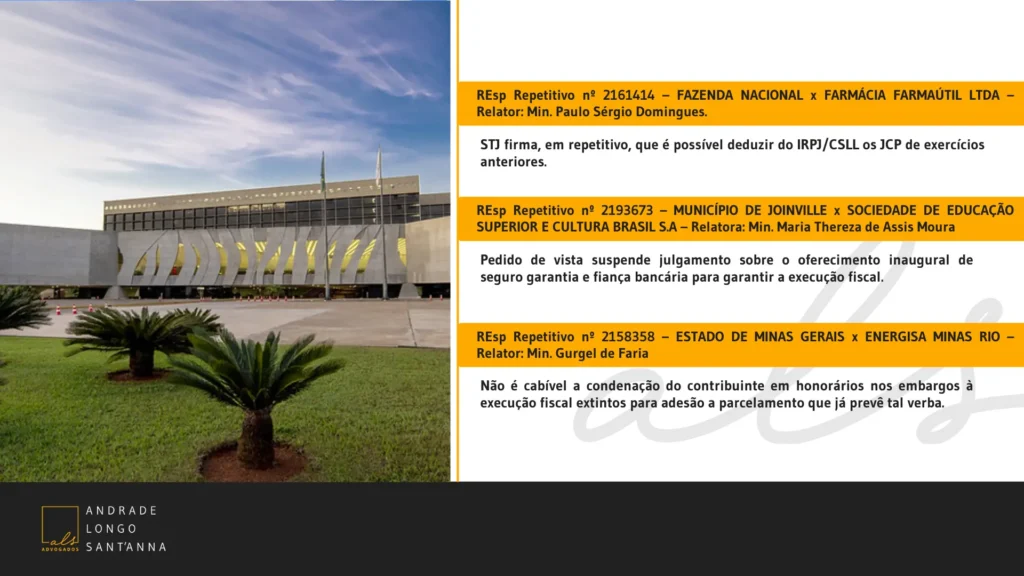 Julgamentos Tributários – STJ – 12/11/2025.