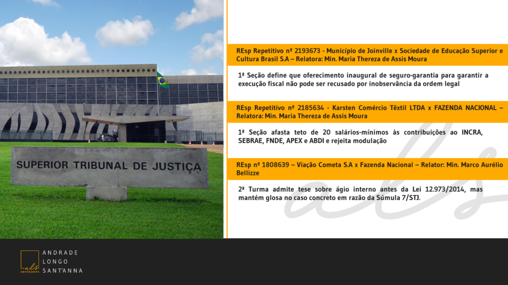 Julgamentos Tributários – STJ – 10/02/2026 e 11/02/2026