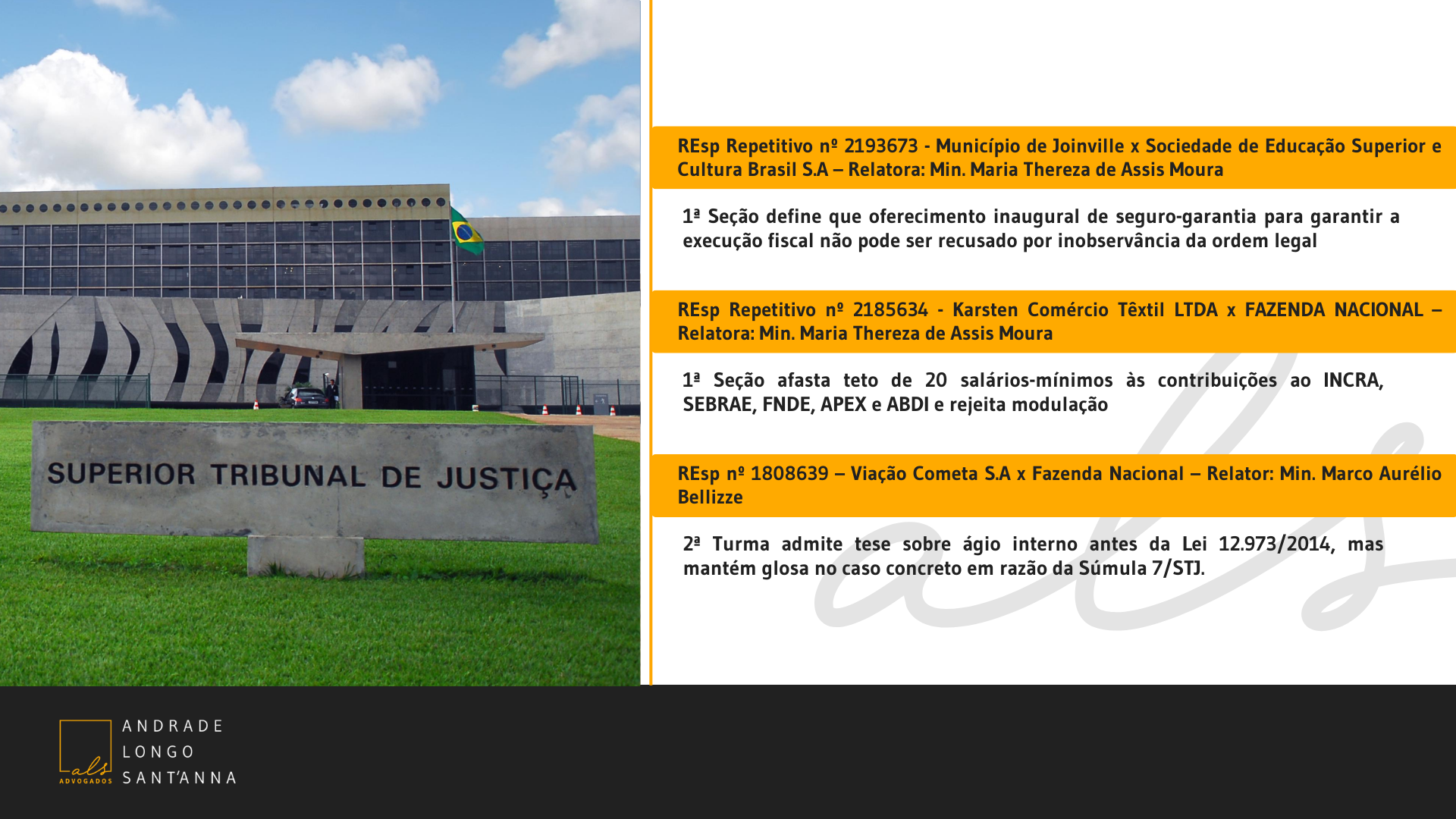 Julgamentos Tributários – STJ – 10/02/2026 e 11/02/2026